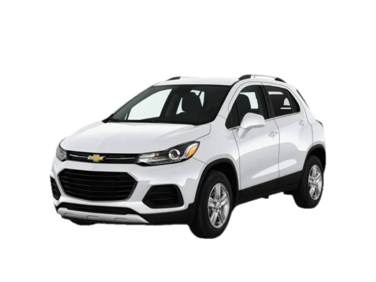 White Chevy Trax SUV rental car in Aruba