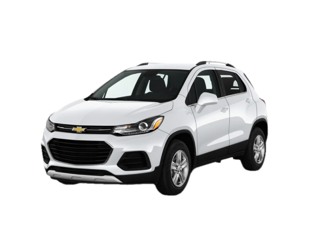 White Chevy Trax SUV rental car in Aruba