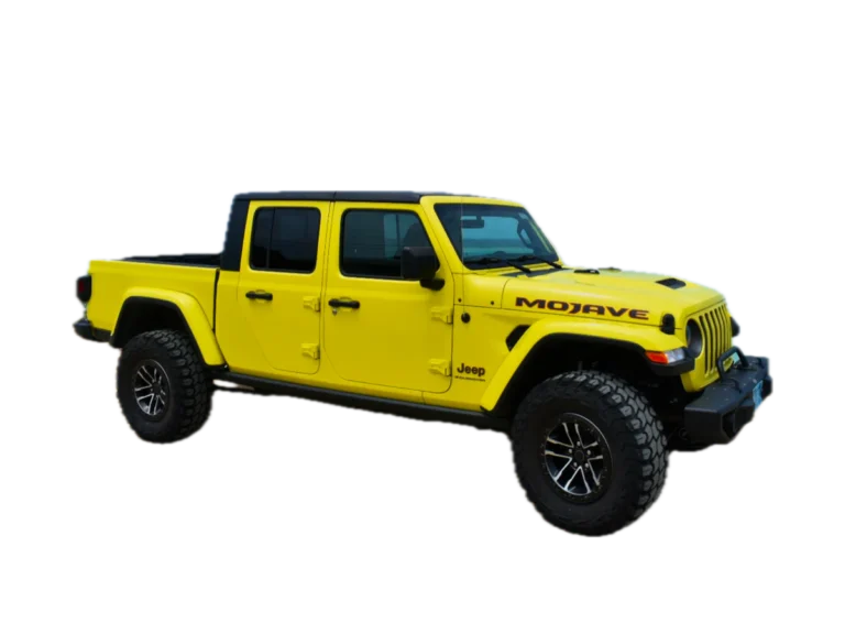 Yellow Jeep Gladiator Mojave rental in Aruba