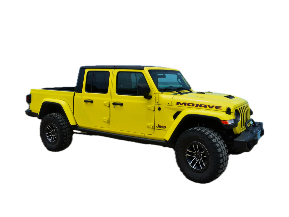 Yellow Jeep Gladiator Mojave rental in Aruba